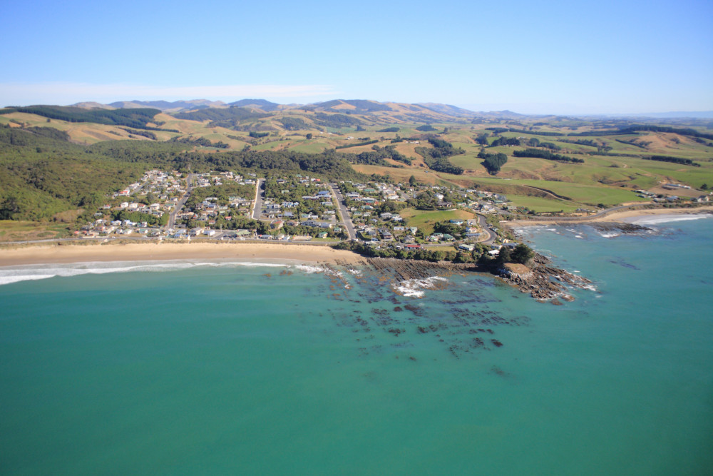 aerial view of kaka point